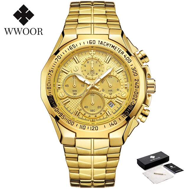 Men's Stylish Luxury Chronograph Wristwatch (Water/Shock Resistance)