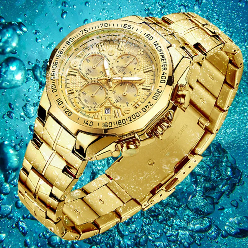 Men's Stylish Luxury Chronograph Wristwatch (Water/Shock Resistance)
