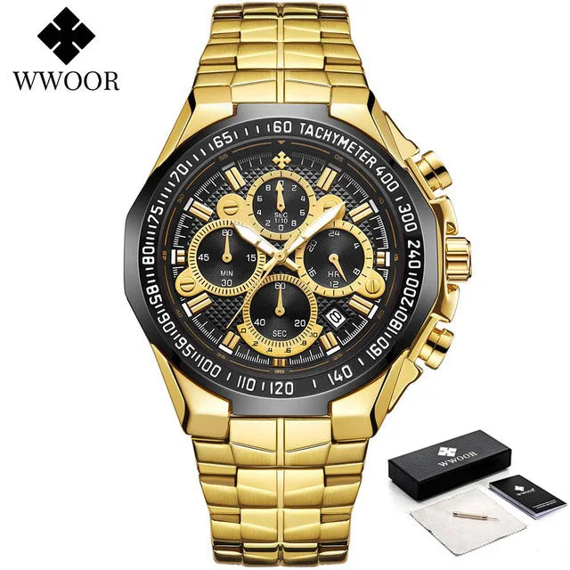 Men's Stylish Luxury Chronograph Wristwatch (Water/Shock Resistance)