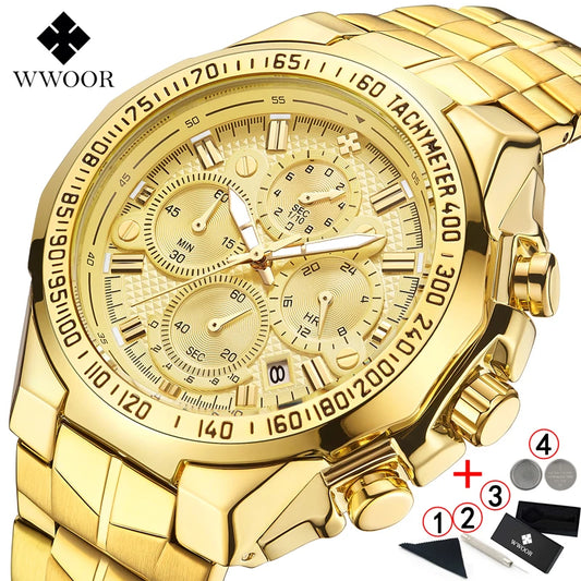 Men's Stylish Luxury Chronograph Wristwatch (Water/Shock Resistance)